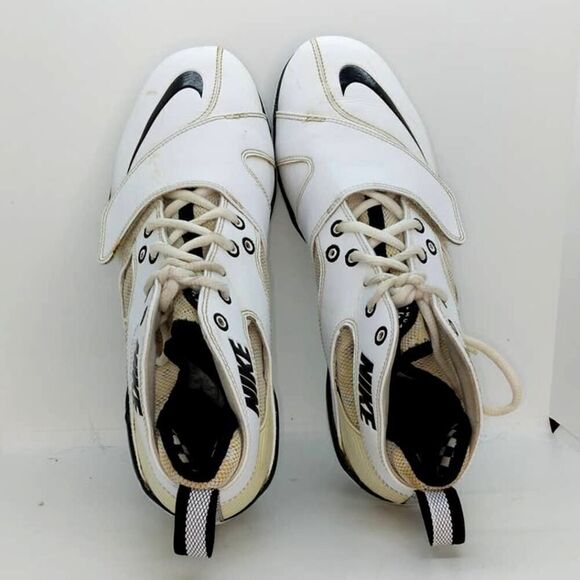 Nike Zoom Huarache Men's Pre-owned White/Black/Cream Football Cleats - sz. 9 1/2 - Picture 3 of 6